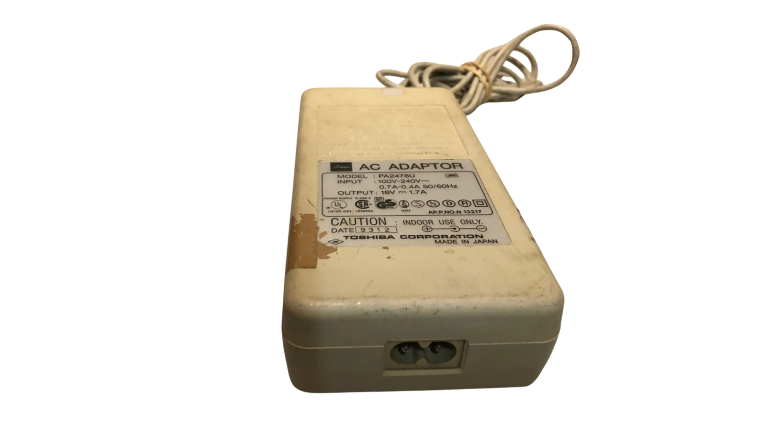 TOSHIBA PA2478U AC ADAPTOR