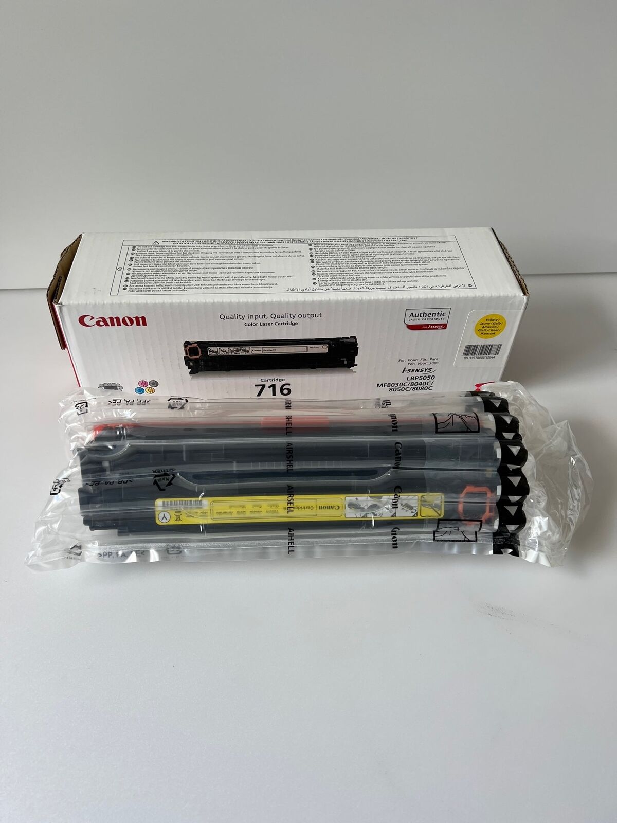 Canon 716 yellow original toner cartridge (1977B002) - opened box