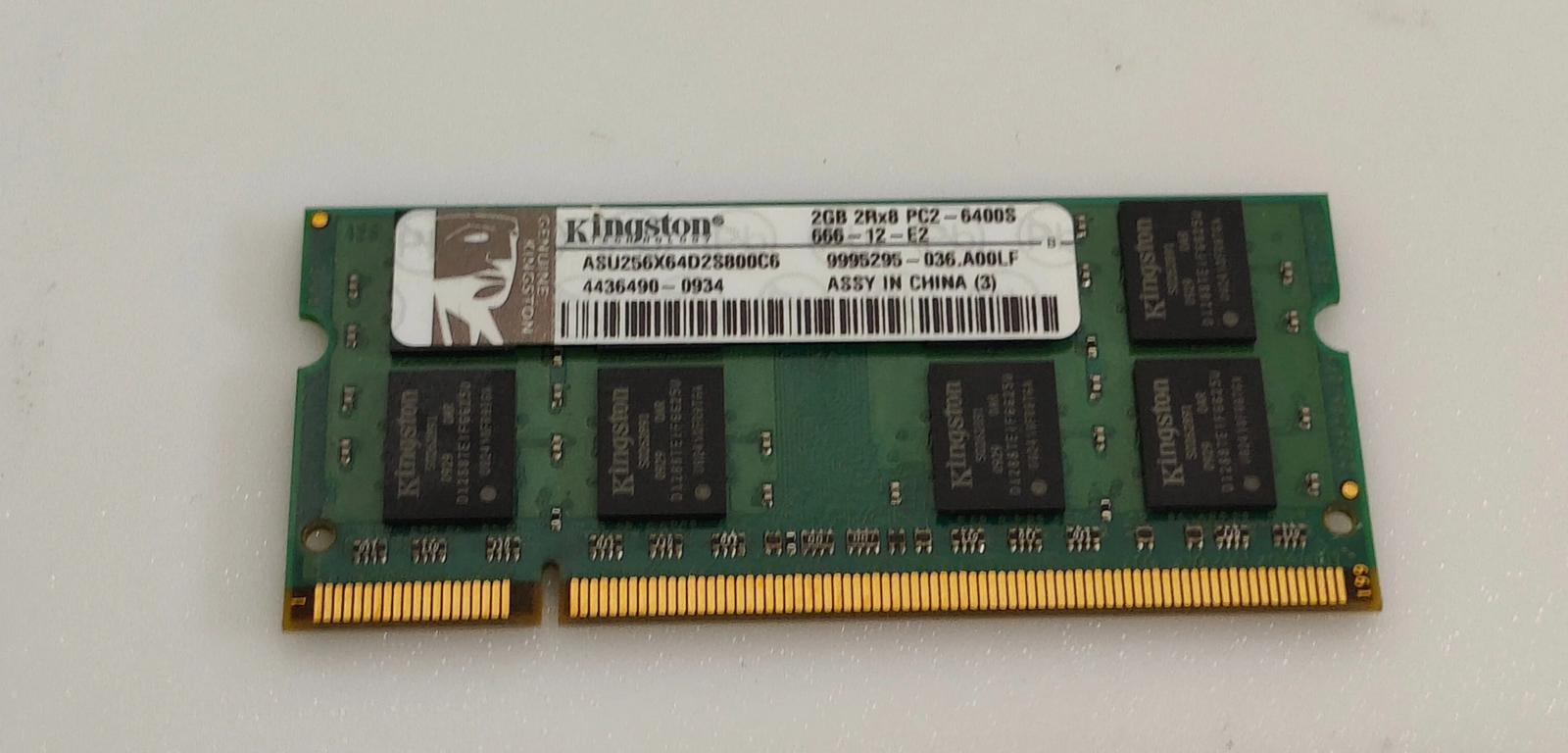 DDR2 – 2GB PC2-6400S ASU256X64D2S800C6 Memory RAM - ASUS K70IJ-TY015Y