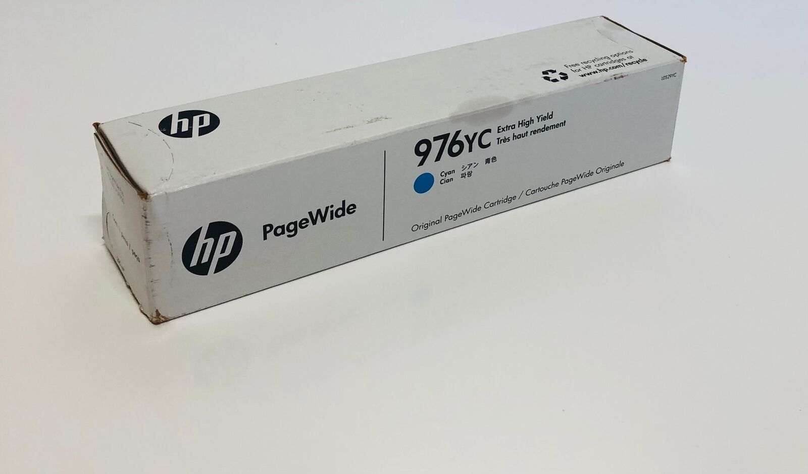 Original HP L0S29YC 976YC INK CARTRIDGE - CYAN