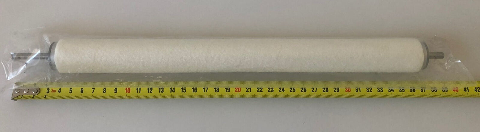 Printer roller length 39.5 cm / width 2.5 cm / one holder length 2 cm / another
