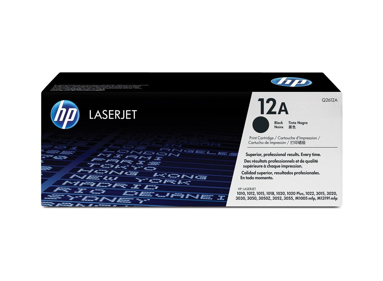 HP 12A (Q2612A) black original toner cartridge - open box