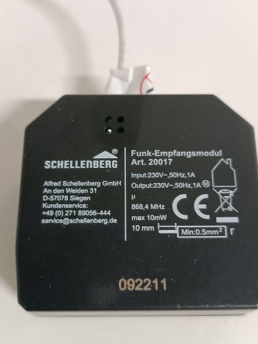 Ecost customer return Schellenberg 20017 Radio Receiver Module