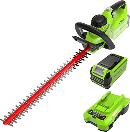 Ecost customer return Greenworks 40V Cordless Hedge Trimmer (Battery and Charger Not Included), gree