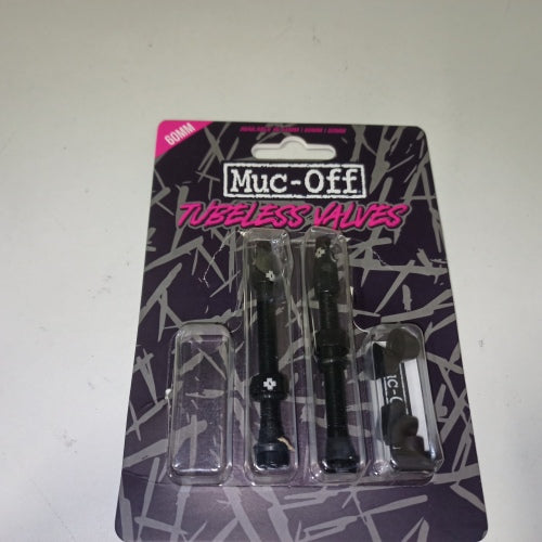 Ecost customer return MucOff Unisex Adult Black Presta Tubeless Valves, 60 mm, 60 mm