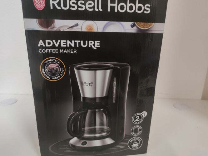 Ecost Customer Return, Russell Hobbs Adventure 24010-56 Coffee Machine, Stainless Steel, Glass Jug u