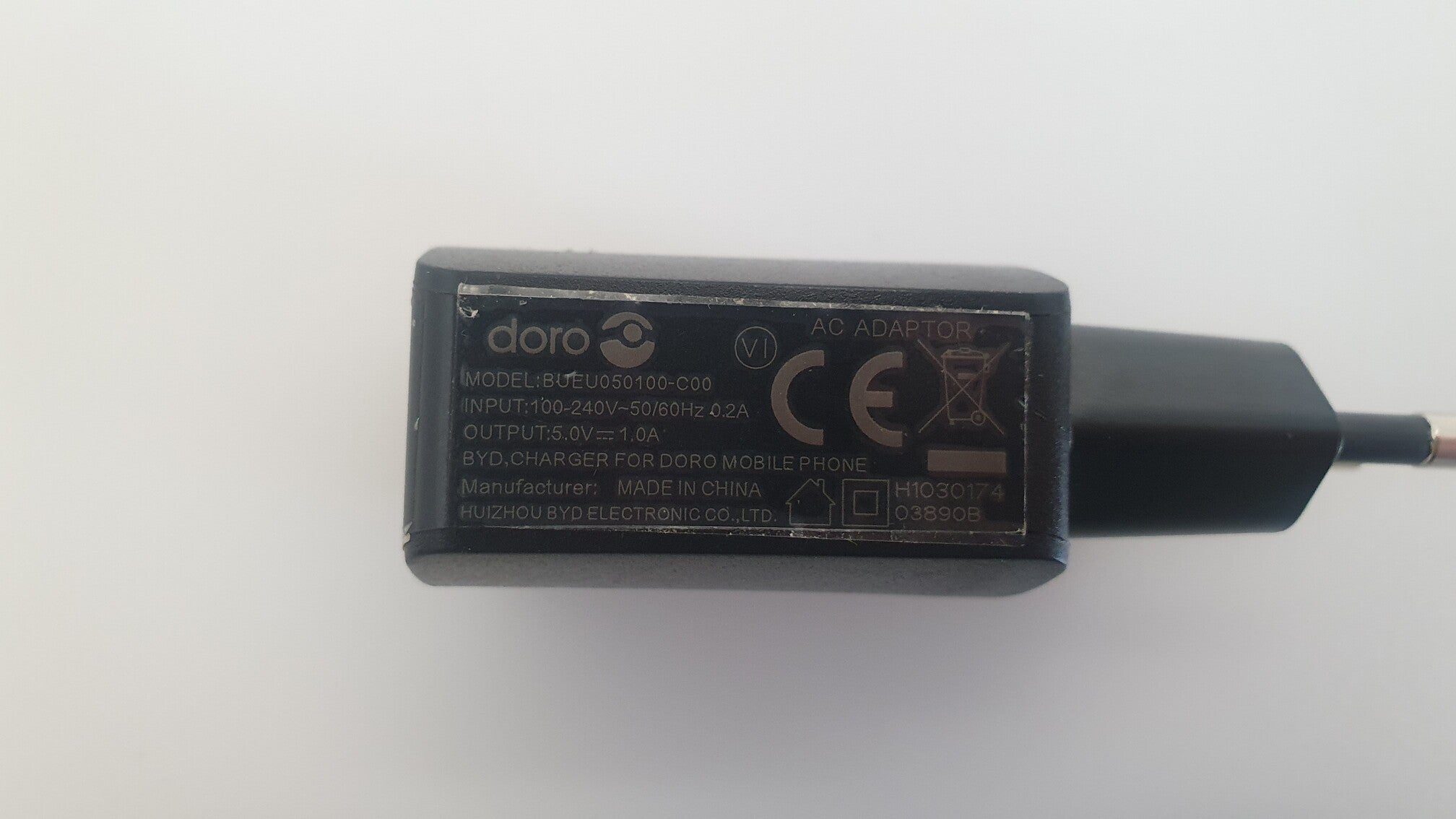 Doro BUEU050100‑C00 USB AC Adapter