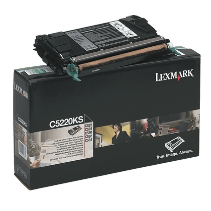 Original Lexmark C5220KS black toner cartridge - open box