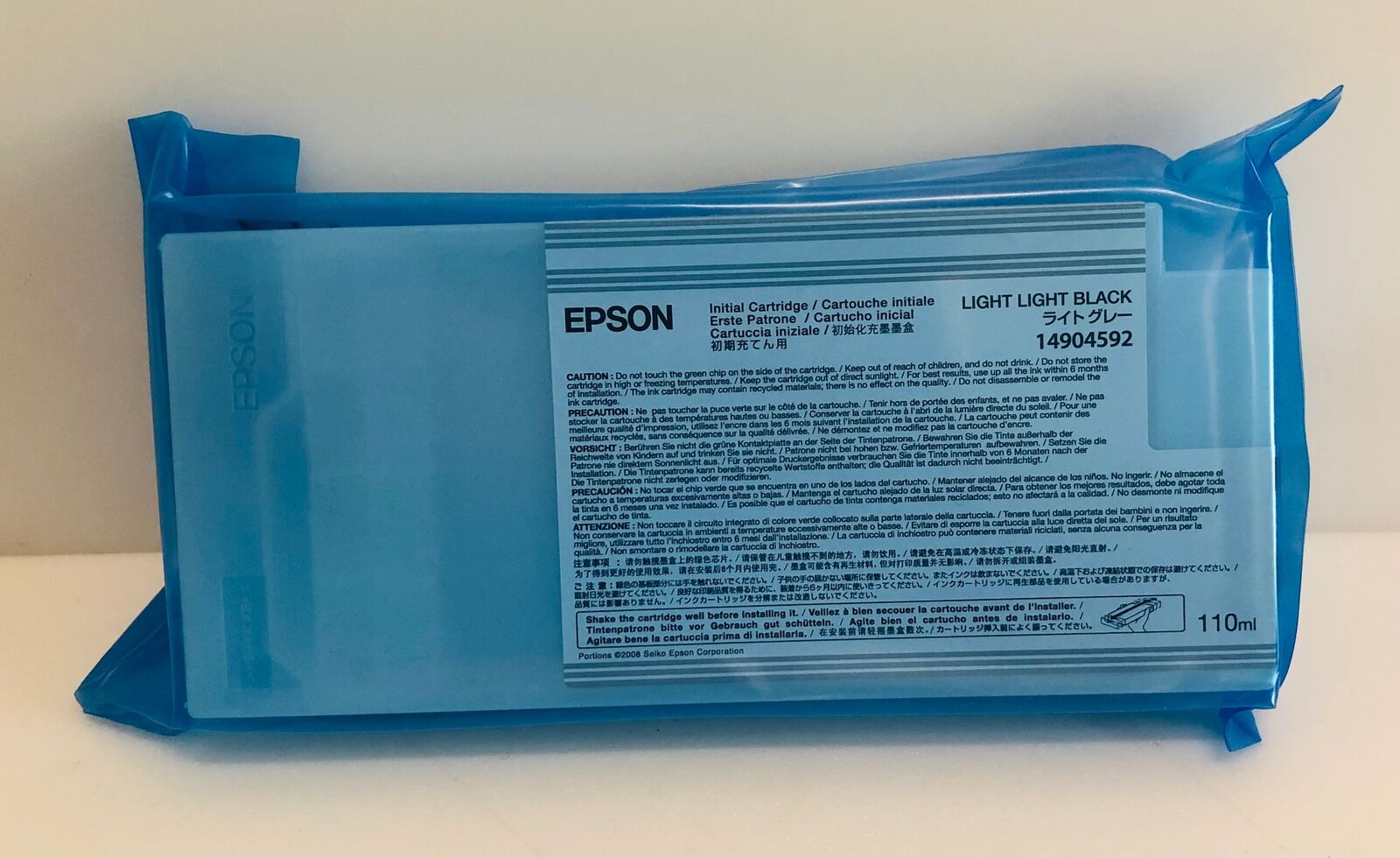 EPSON 14904592 INITIAL INK CARTRIDGE LIGHT LIGHT BLACK 110ML - open box