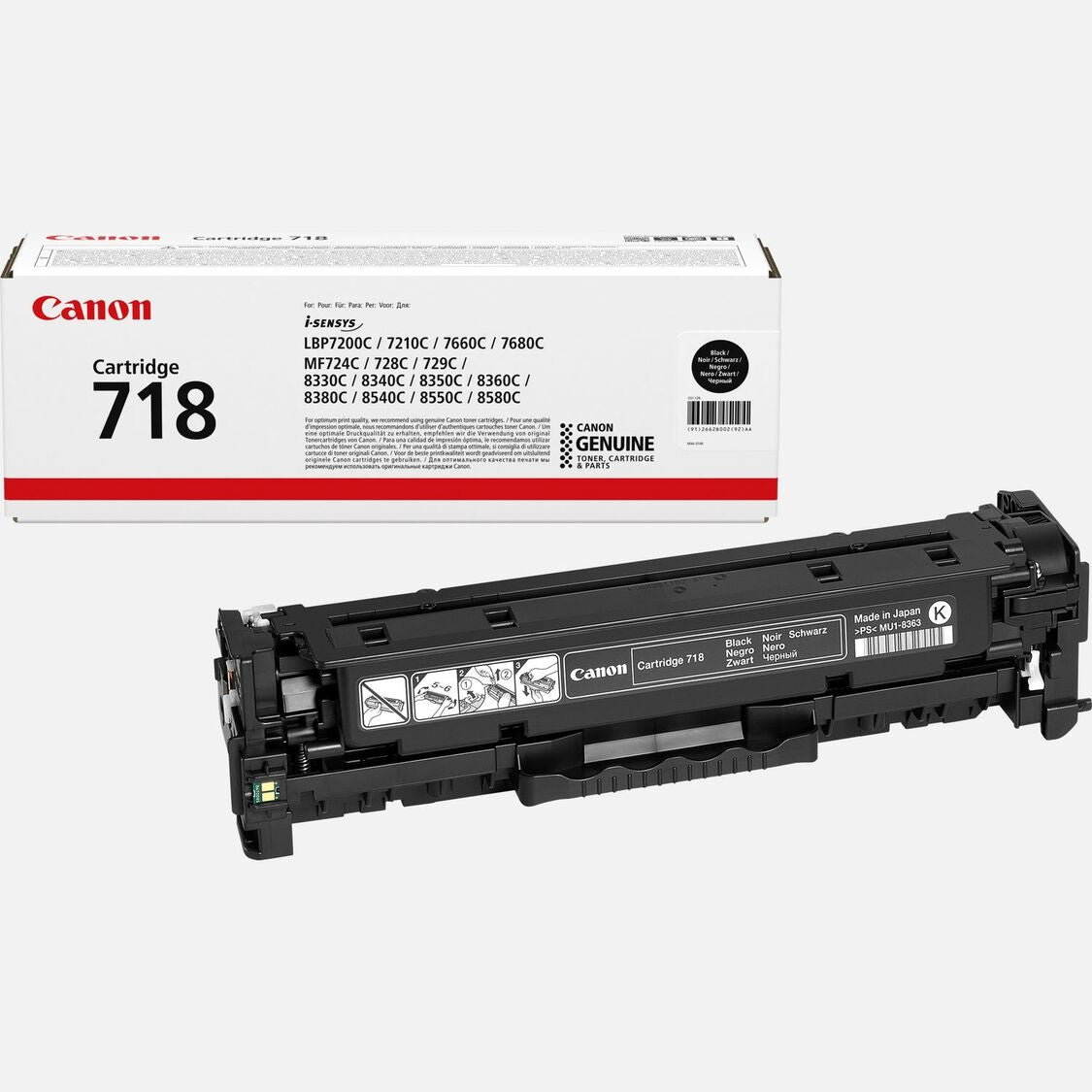 OEM Original Toner Canon 718 Black (2662B002) - open box