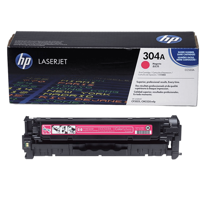 HP 304A Magenta LaserJet Toner Cartridge (CC533A) - open box 