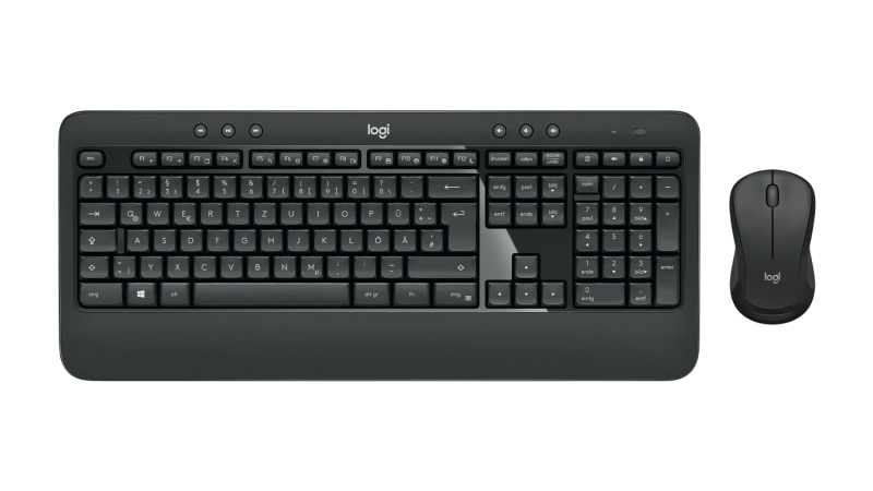 Logitech MK540 Advanced Combo Wireless Keyboard + Mouse, RF Wireless, EN+ARA, Black