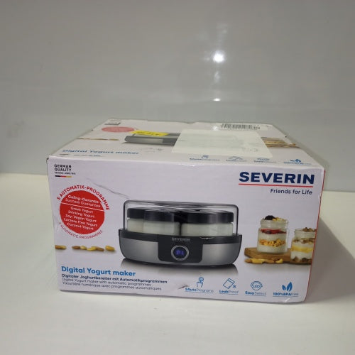 Ecost customer return SEVERIN Yoghurt Maker, Digital Yoghurt Machine with 5 Automatic Programmes fo
