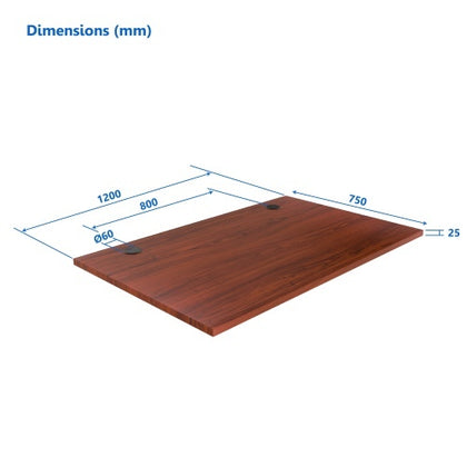 Ecost Customer Return, Laminated particle board desk Up Up, dark walnut 1200x750mm