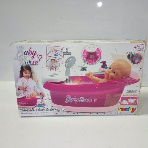 Ecost Customer Return Smoby - baby nurse doll bathtub - tub with electronic functions and lots of ac