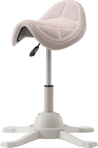 Up Up Toronto ergonomic balance stool White, Ivory fabric, longer gas lift