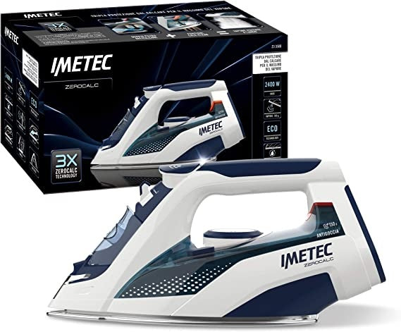 Ecost Customer Return, Imetec ZeroCalc Z3 3500 Steam Iron with Anticalcare Technology, Multi-Hole St