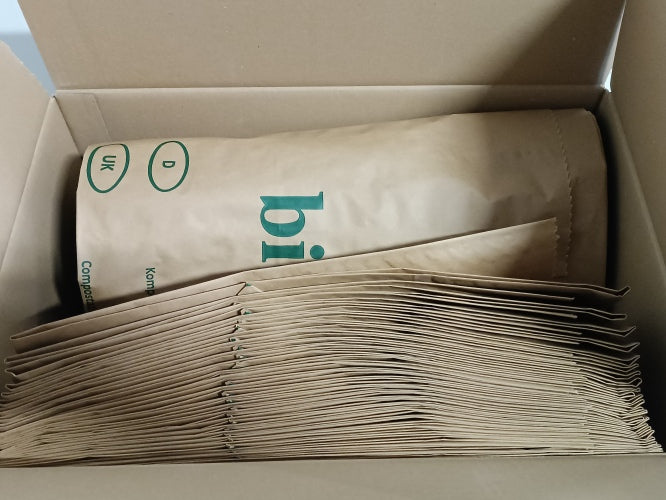 Ecost customer return 120 Litres Compostable Paper Bags for Organic Bins, 1Ply, TearResistant and W