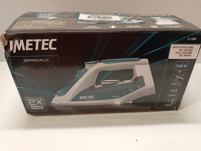 Ecost Customer Return, Imetec ZeroCalc Z1 2500 steam iron with anticalcare technology, multi-hole st