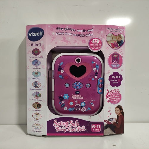 Ecost Customer Return Vtech Purple Secret Safe Diary Light Show, Interactive Girls Diary, Secret Dia