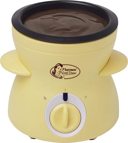 Ecost Customer Return, Bestron Sweet Dreams Retro Chocolate Fondue 25 Watt Yellow