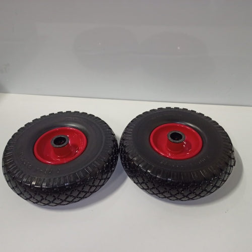 Ecost customer return Relaxdays Sack Truck Wheel Set PunctureProof 3.004 Solid Rubber Tyres 25 mm Ax