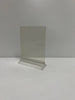 T-shaped plastic promotional display stands with triangular base A6 (15 cm x 12 cm) 