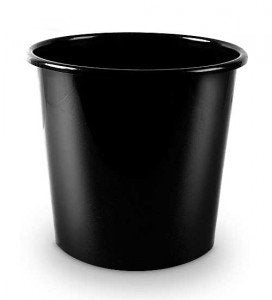 Trash bin Forpus, 11l, black, plastic