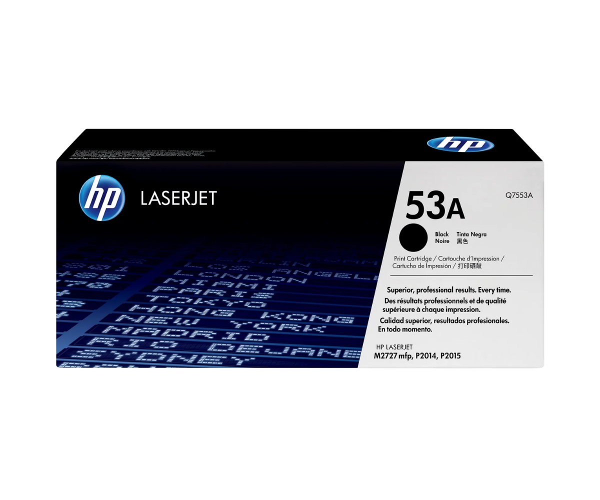 HP 53A Black Original Toner Cartridge, Q7553A