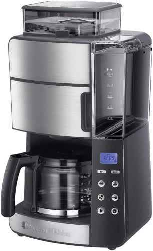 Ecost customer return Russell Hobbs Kaffeemaschine mit Mahlwerk Glaskanne [Digitaler Timer, Brauseko