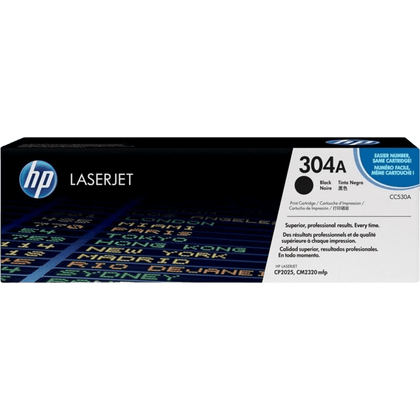 HP 304A Black Original LaserJet Toner Cartridge, CC530A - open box