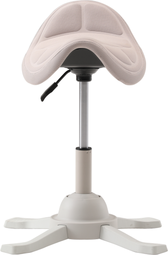 Up Up Toronto ergonomic balance stool White, Ivory fabric, longer gas lift