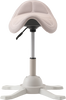 Up Up Toronto ergonomic balance stool White, Ivory fabric, longer gas lift