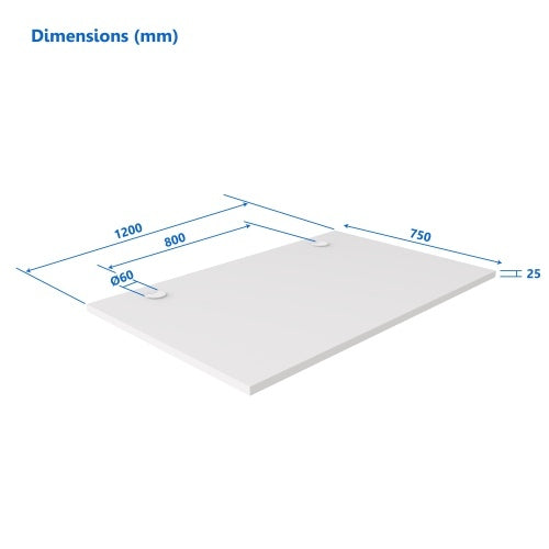Ecost Customer Return, Laminated particle board desk Up Up, white 1200x750mm
