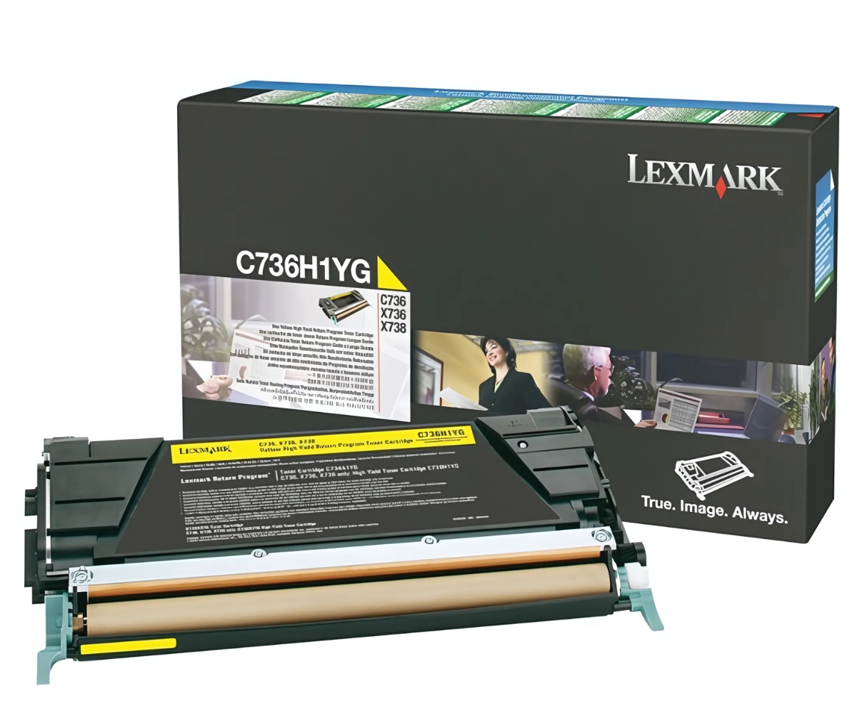 Original Lexmark Yellow Toner Cartridge (C736H1YG)