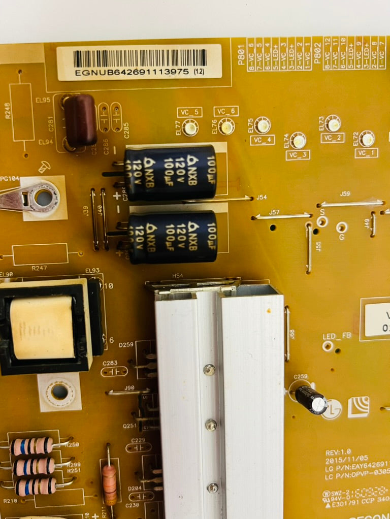 LG 60UH850V power supply EAY64269111