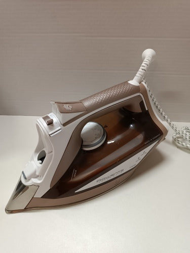 Ecost Customer Return, Rowenta Focus Excel Dry & Steam iron Microsteam 400 soleplate 2700 W Tan, Whi