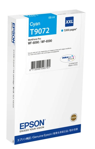 Epson T9072 XXL (C13T90724N) Ink Cartridge, Cyan