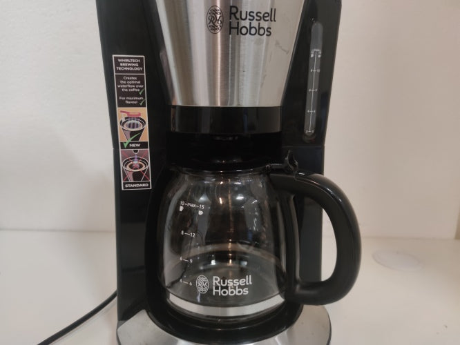Ecost Customer Return, Russell Hobbs Adventure 24010-56 Coffee Machine, Stainless Steel, Glass Jug u