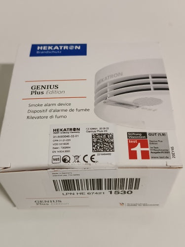 Ecost customer return Hekatron Genius Plus Edition Smoke Detector with 10 Year Battery – Test Winner