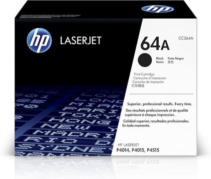 HP 64A Black Original LaserJet Toner Cartridge CC364A - open box