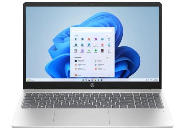 HP 15-fc0038ny Laptop 15.6'' FHD Ryzen 5 7520U 16GB 512GB SSD W11H, Natural Silver