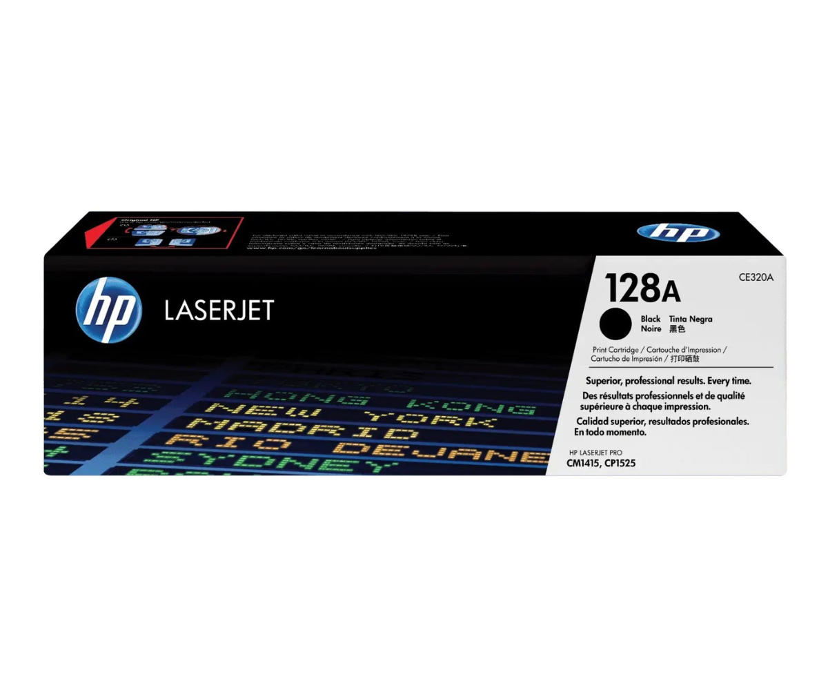 HP 128A (CE320A / CE320AB) black toner cartridge (one unit from double pack)