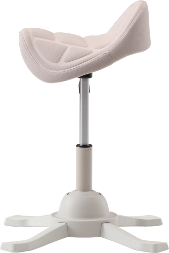 Up Up Toronto ergonomic balance stool White, Ivory fabric, longer gas lift