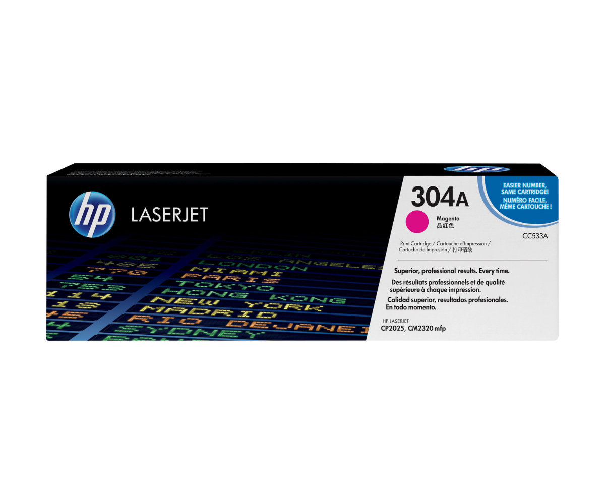 HP 304A Magenta LaserJet Toner Cartridge (CC533A)