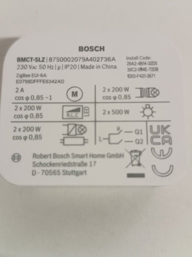 Ecost customer return Bosch Smart Home Light/Shutter Control II for Controlling Lighting, Shutters/B