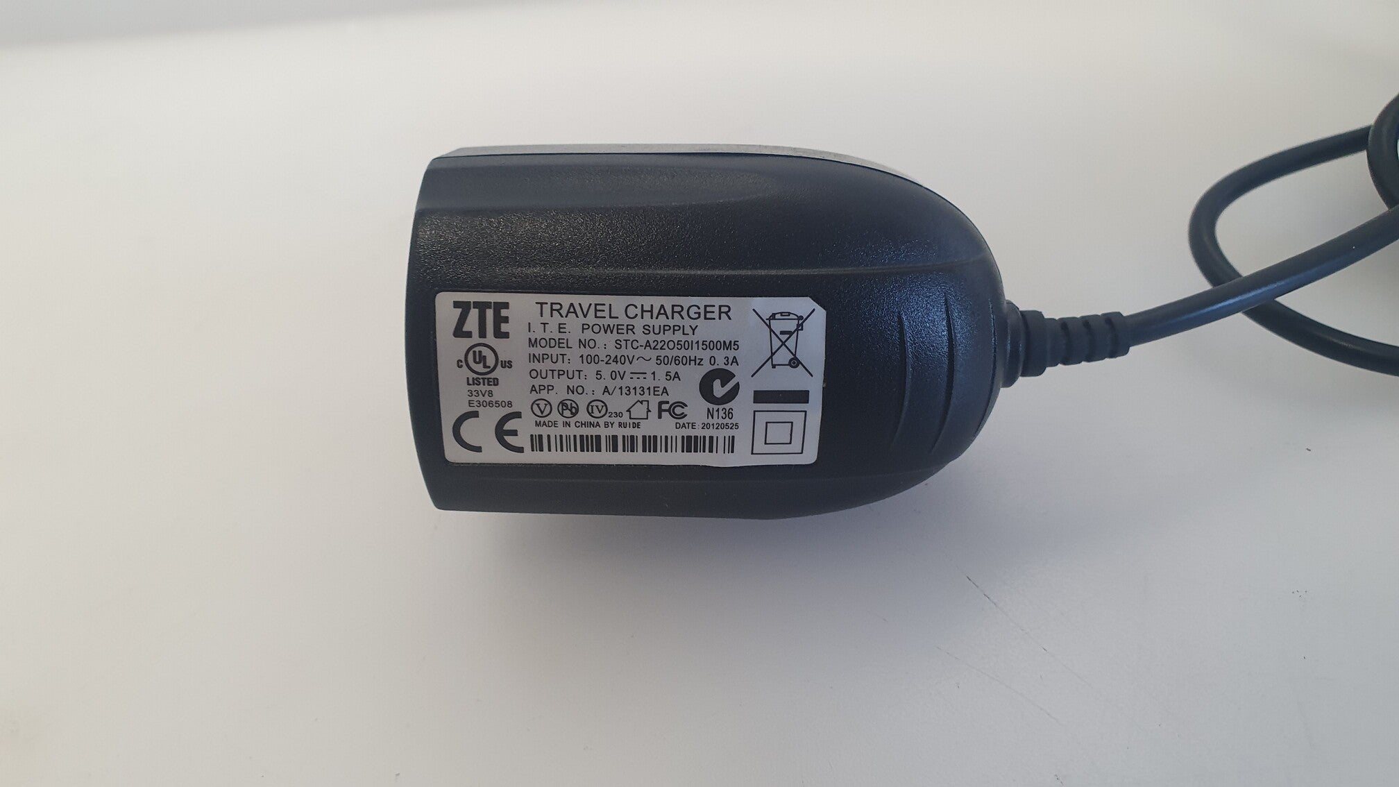 ​ZTE STC-A22O50 | 1500M5 AC Power Adapter – 5V 1.5A​