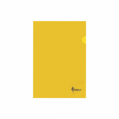 Folder L Forpus, A4, 180 microns, yellow, plastic