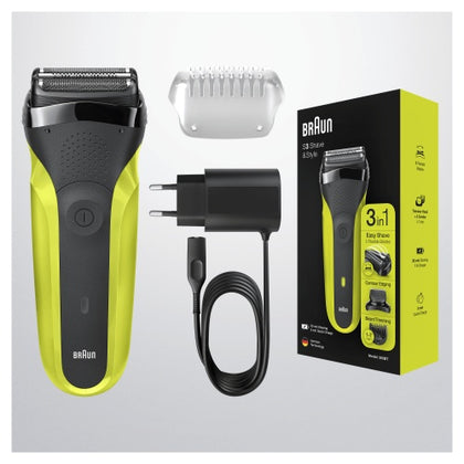 Braun Series 3 Shave&Style 300BT Shaver, Black/Green
