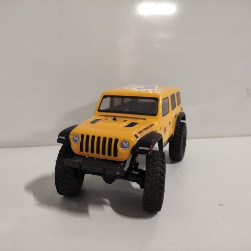 Ecost Customer Return Axial-1/24 SCX24 2019 Jeep Wrangler JLU CRC 4WD Rock Crawler Brushed RTR, Yell